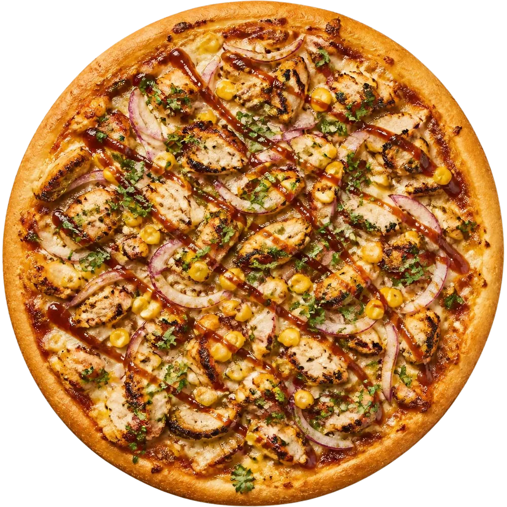 BBQ Chicken pizza from Roman's Choice Pizza